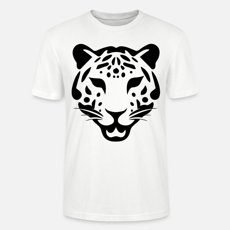 Léopard - T-shirt bio CRAFTER Stanley Stella Unisexe - blanc