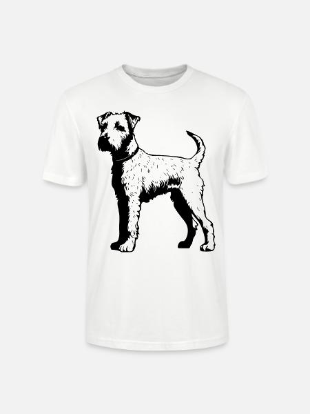 Airedale Terrier Dog - Stanley/Stella CRAFTER Unisex Organic T-Shirt - white