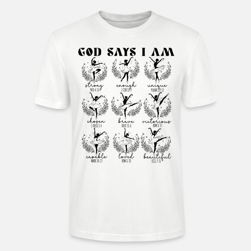 Bible Chrétienne Danseuse de Ballet - T-shirt bio CRAFTER Stanley Stella Unisexe - blanc