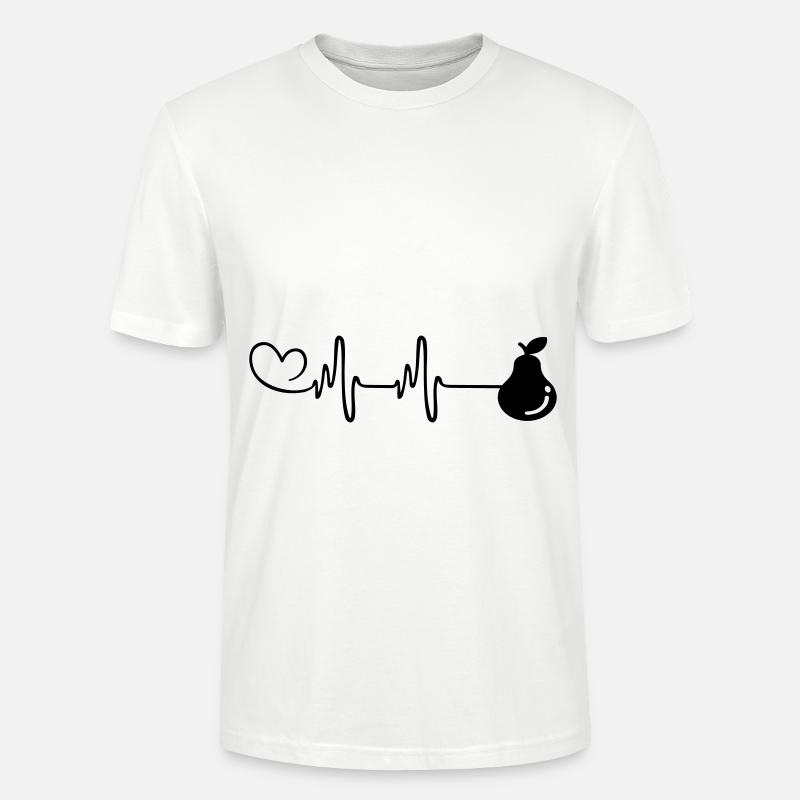 Birne Puls Herz - Stanley/Stella Unisex Bio-T-Shirt CRAFTER - Weiß