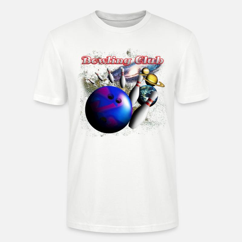 bowling_space_a - Stanley/Stella Unisex Bio-T-Shirt CRAFTER - Weiß