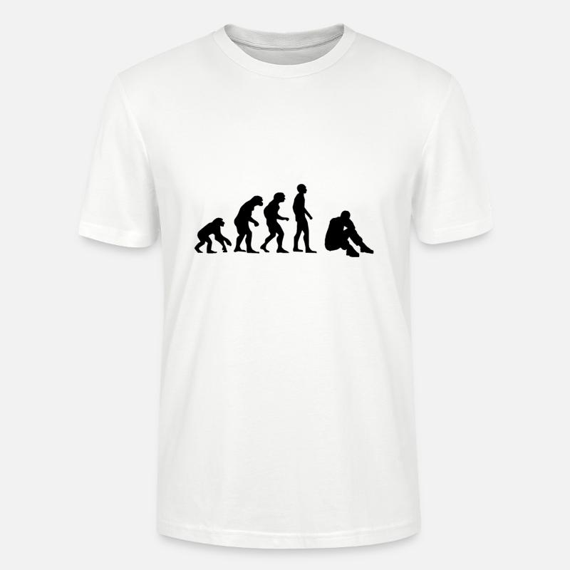 Evolution Depressionen - Stanley/Stella Unisex Bio-T-Shirt CRAFTER - Weiß
