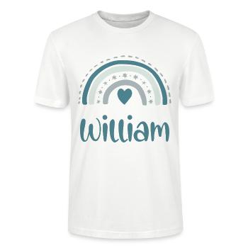 William Name Regenbogen - Stanley/Stella Unisex Bio-T-Shirt CRAFTER - Weiß - Vorne - Alina (178cm) & Michal (187cm)