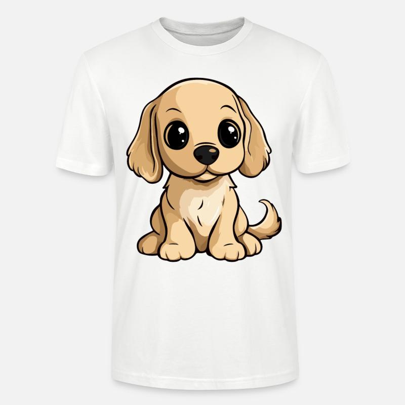 Cocker Spaniel Hund Comic Niedlich - Stanley/Stella Unisex Bio-T-Shirt CRAFTER - Weiß