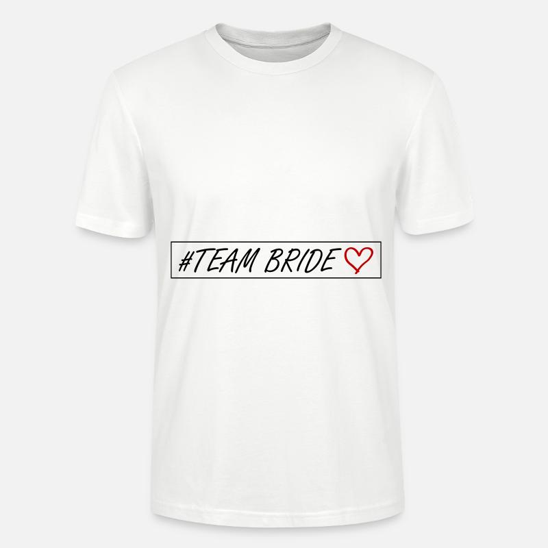 Team Bride Herz - Stanley/Stella Unisex Bio-T-Shirt CRAFTER - Weiß