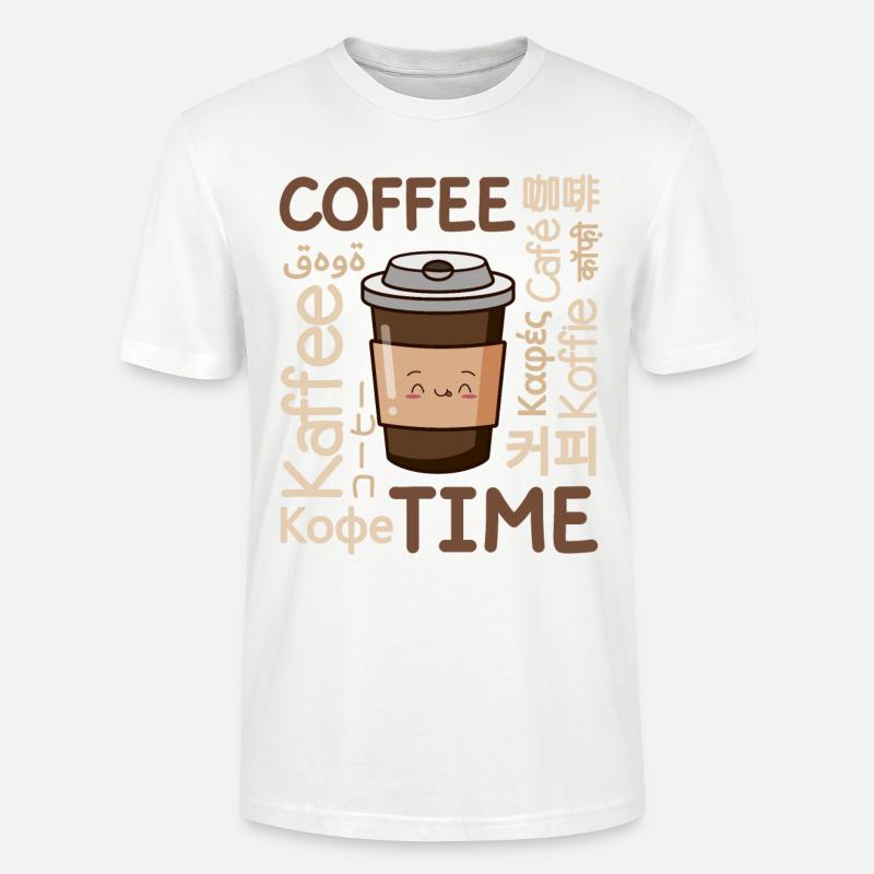 Kaffeezeit - Stanley/Stella Unisex Bio-T-Shirt CRAFTER - Weiß