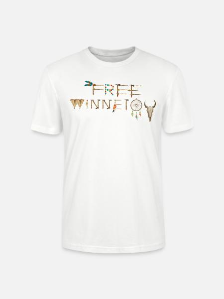 free winnetou,winnetou,indianer,Federn,Traumfänger - Stanley/Stella Unisex Bio-T-Shirt CRAFTER - Weiß