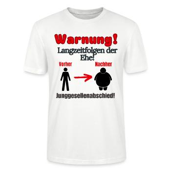 Enterrement de vie de garçon - T-shirt bio CRAFTER Stanley Stella Unisexe - blanc - Devant - Alina (178cm) & Michal (187cm)