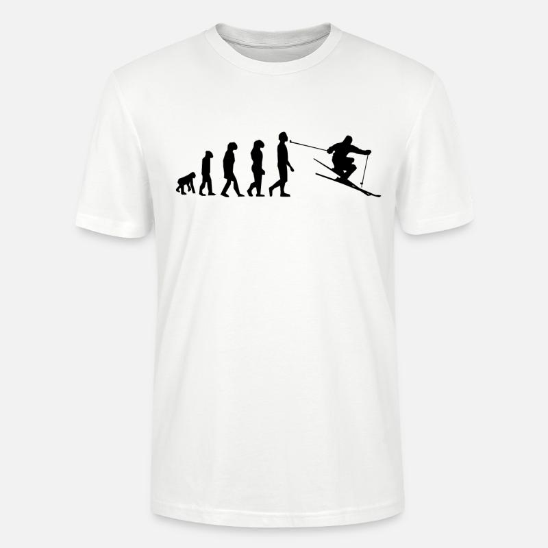 ÉVOLUTION SKI - T-shirt bio CRAFTER Stanley Stella Unisexe - blanc