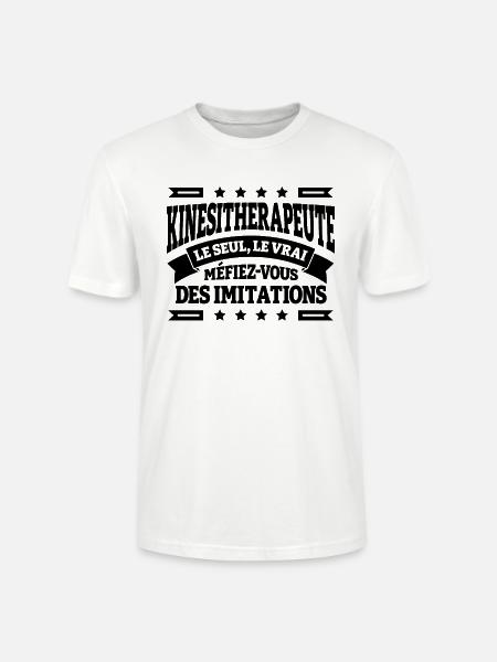 KINESITHERAPEUTE LE SEUL LE VRAI - T-shirt bio CRAFTER Stanley Stella Unisexe - blanc