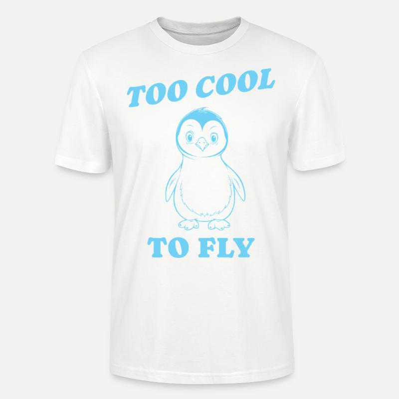 too cool to fly Geschenk - Stanley/Stella Unisex Bio-T-Shirt CRAFTER - Weiß