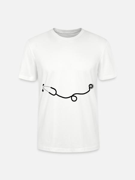 Stéthoscope - T-shirt bio CRAFTER Stanley Stella Unisexe - blanc