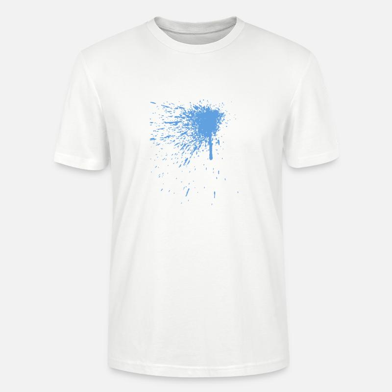 Une tache de couleur bleue - T-shirt bio CRAFTER Stanley Stella Unisexe - blanc