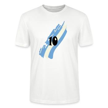 10, rest in peace, forever number 10, - Stanley/Stella CRAFTER Unisex Organic T-Shirt - white - Front - Alina (178cm) & Michal (187cm)