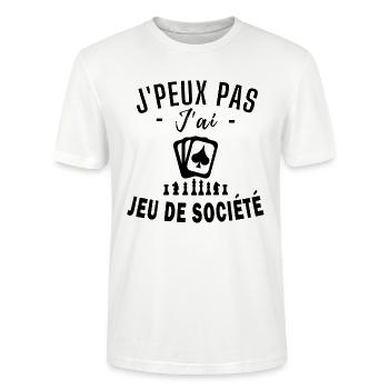 jeu de société - humour jeu de société - T-shirt bio CRAFTER Stanley Stella Unisexe - blanc - Devant - Alina (178cm) & Michal (187cm)