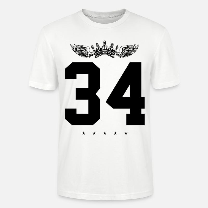 34 Couronne numérique - T-shirt bio CRAFTER Stanley Stella Unisexe - blanc