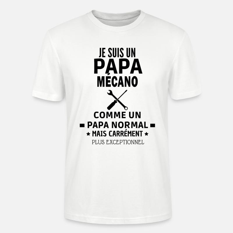 Mécano exceptionnel - T-shirt bio CRAFTER Stanley Stella Unisexe - blanc