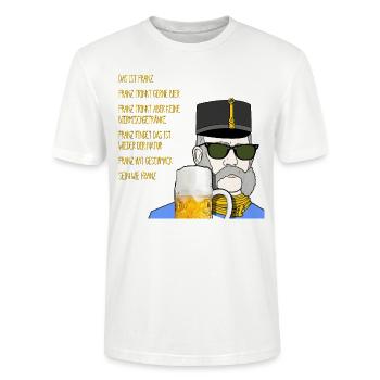 Kaiser Franz Joseph trinkt Bier - Stanley/Stella Unisex Bio-T-Shirt CRAFTER - Weiß - Vorne - Alina (178cm) & Michal (187cm)