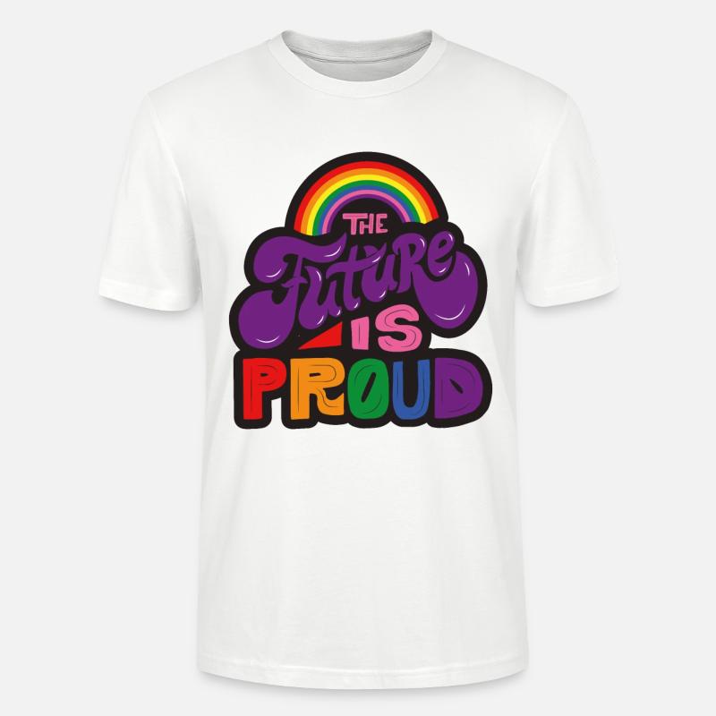 The future is proud - schwarz - Stanley/Stella Unisex Bio-T-Shirt CRAFTER - Weiß