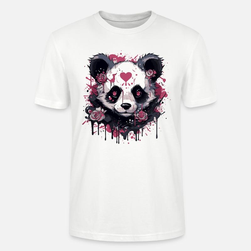 Pandabär - Stanley/Stella Unisex Bio-T-Shirt CRAFTER - Weiß