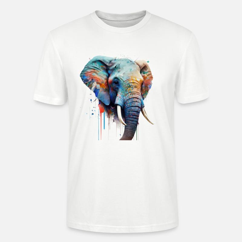 Wild und frei - Elefant - Stanley/Stella Unisex Bio-T-Shirt CRAFTER - Weiß