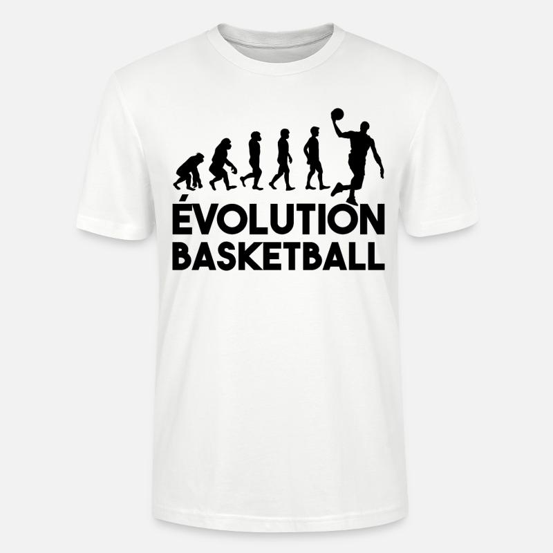 Basketball-Evolution - Stanley/Stella Unisex Bio-T-Shirt CRAFTER - Weiß
