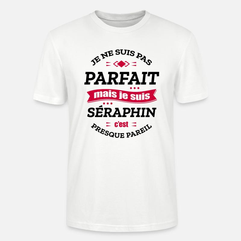SÉRAPHIN PARFAIT - PRENOM SÉRAPHIN - T-shirt bio CRAFTER Stanley Stella Unisexe - blanc