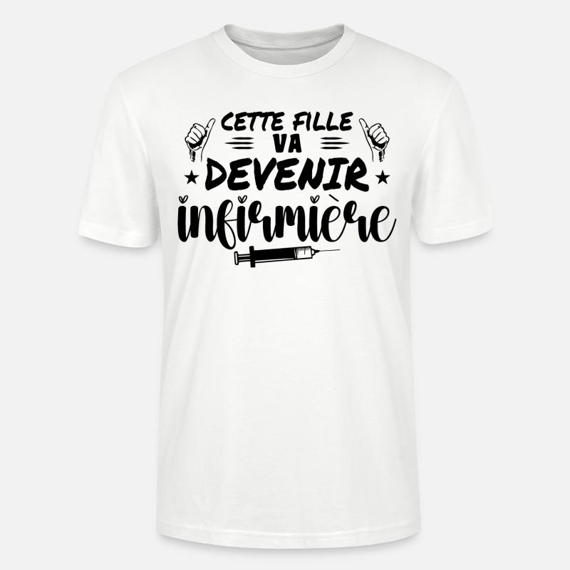 Dieses Mädchen wird Krankenschwester - Stanley/Stella Unisex Bio-T-Shirt CRAFTER - Weiß