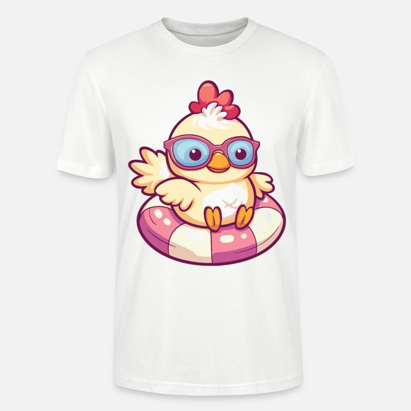 Huhn Sommer Comic - Stanley/Stella Unisex Bio-T-Shirt CRAFTER - Weiß