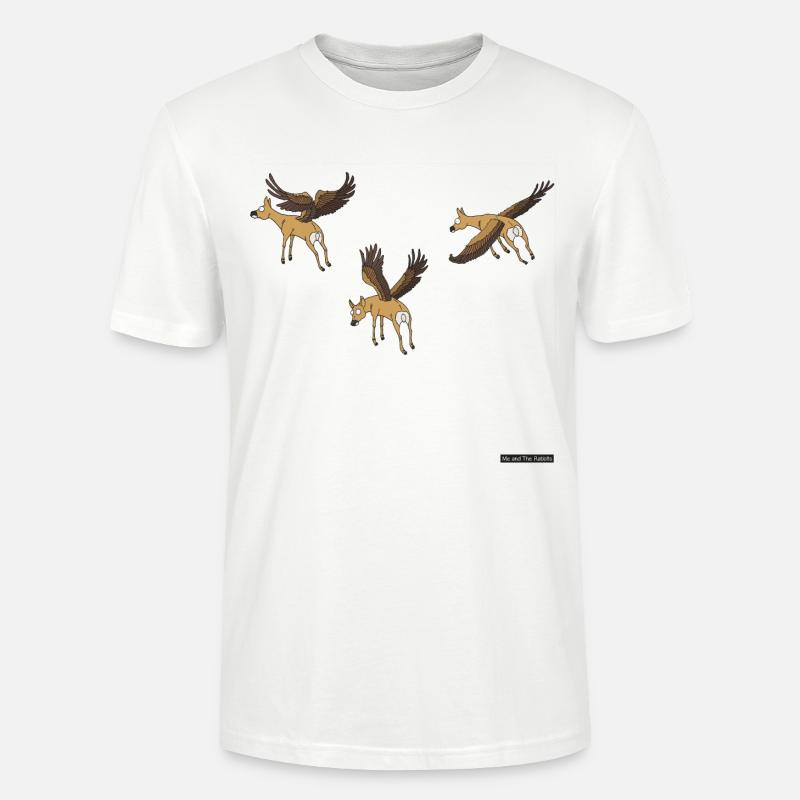 fliegende Hirsche - Stanley/Stella Unisex Bio-T-Shirt CRAFTER - Weiß