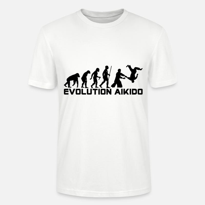 EVOLUTION AIKIDO - T-shirt bio CRAFTER Stanley Stella Unisexe - blanc