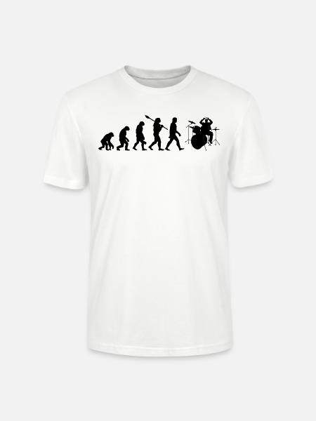 Drum evolution - Stanley/Stella CRAFTER Unisex Organic T-Shirt - white