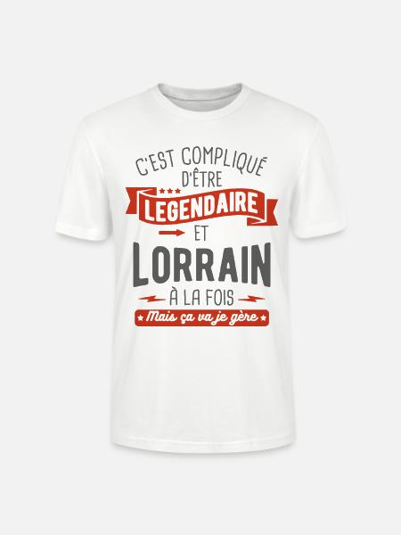 légendaire et lorrain - T-shirt bio CRAFTER Stanley Stella Unisexe - blanc
