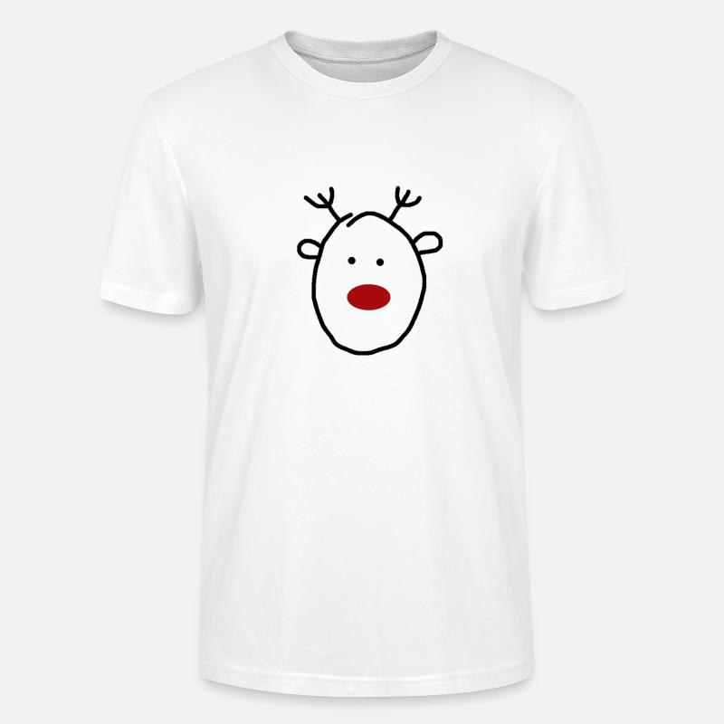 Rudolf Weihnachten Geschenkidee - Stanley/Stella Unisex Bio-T-Shirt CRAFTER - Weiß