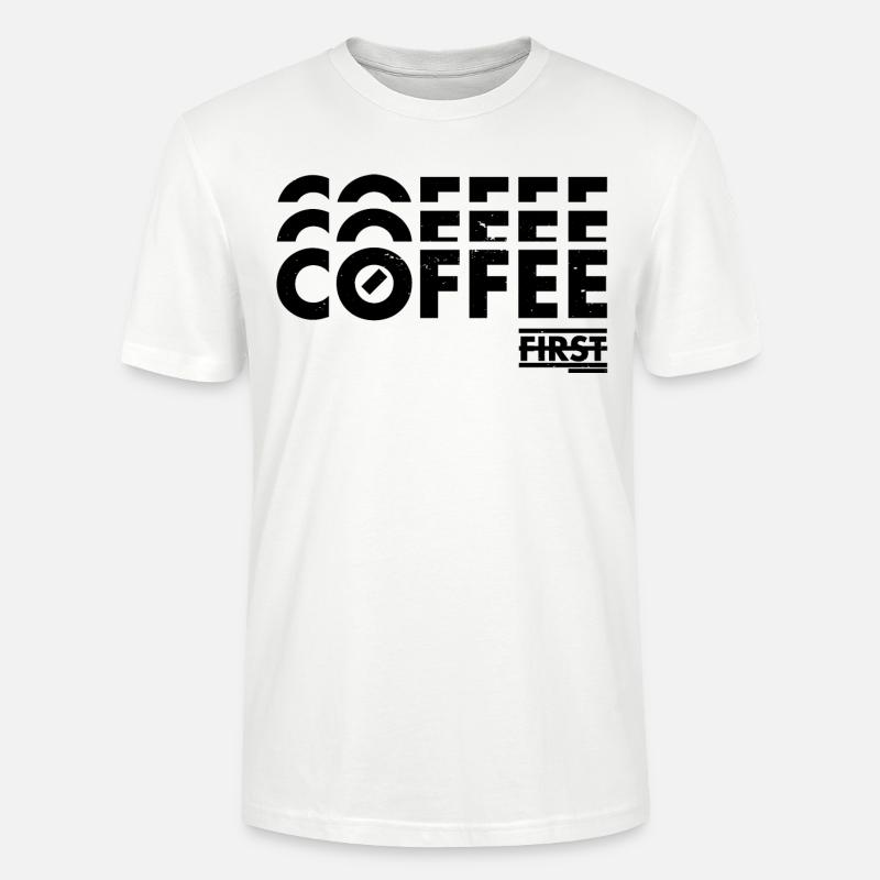 Coffee First - Stanley/Stella Unisex Bio-T-Shirt CRAFTER - Weiß