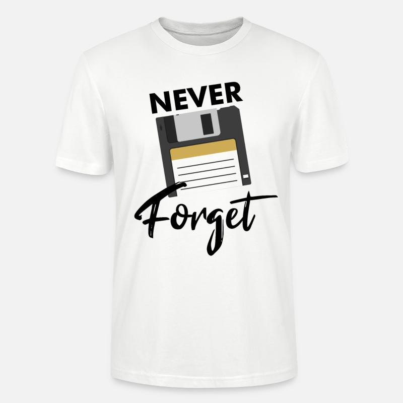 Nerd nerds diskette saying - Stanley/Stella CRAFTER Unisex Organic T-Shirt - white