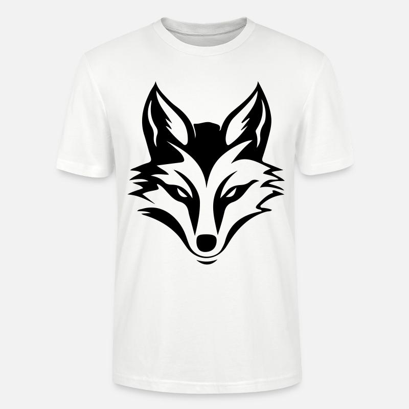 Fuchs Kopf Silhouette - Stanley/Stella Unisex Bio-T-Shirt CRAFTER - Weiß