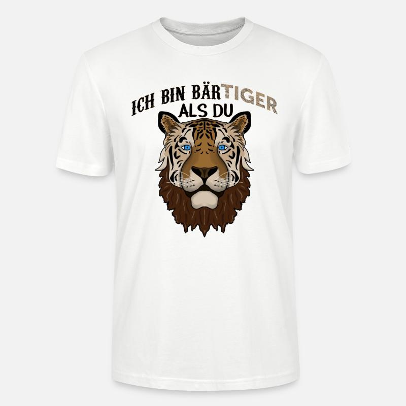 Ich bin BärTiger als du - Stanley/Stella Unisex Bio-T-Shirt CRAFTER - Weiß