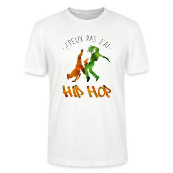 J'peux pas j'ai Hip Hop - T-shirt bio CRAFTER Stanley Stella Unisexe - blanc - Devant - Alina (178cm) & Michal (187cm)