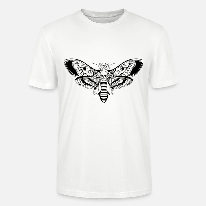 Death-Head-Moth / Tattoo Style - Stanley/Stella Unisex Bio-T-Shirt CRAFTER - Weiß