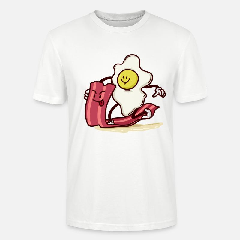 Ei reitet Bacon-Scheibe - Stanley/Stella Unisex Bio-T-Shirt CRAFTER - Weiß