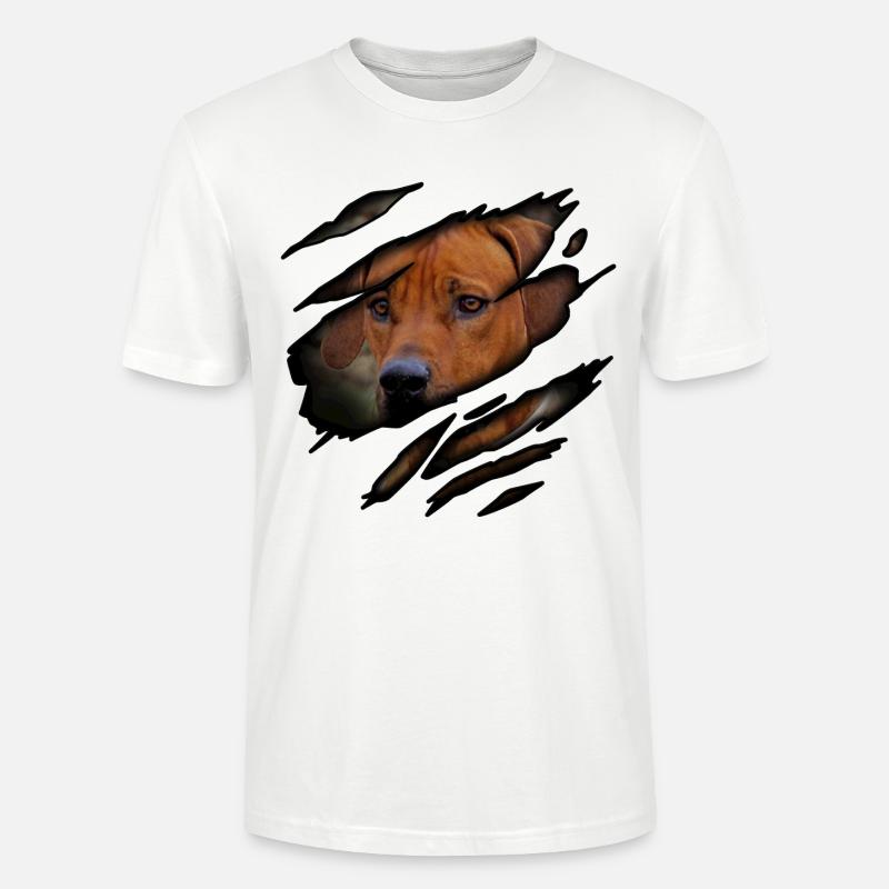 Rhodesian Ridgeback in mir - Stanley/Stella Unisex Bio-T-Shirt CRAFTER - Weiß