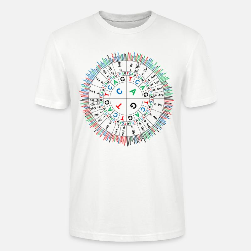 Sanger Codon Circle - T-shirt bio CRAFTER Stanley Stella Unisexe - blanc