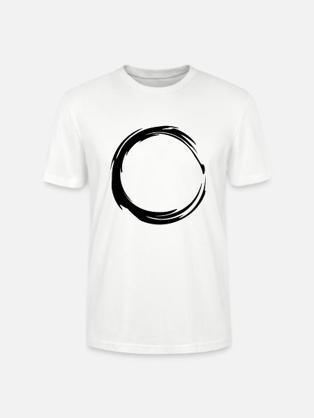 Circle brush icon black - Stanley/Stella CRAFTER Unisex Organic T-Shirt - white