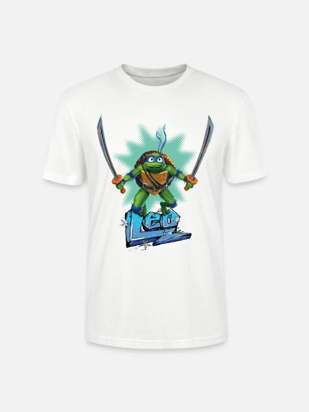 TMNT Mutant Mayhem Turtle Leo - Stanley/Stella Unisex Bio-T-Shirt CRAFTER - Weiß