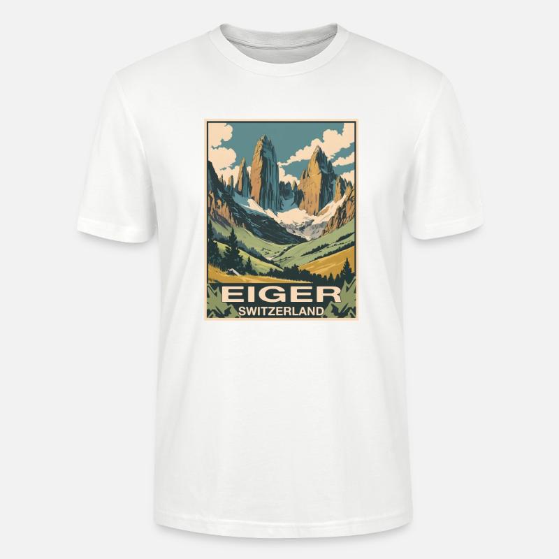 Eiger, Suisse - T-shirt bio CRAFTER Stanley Stella Unisexe - blanc