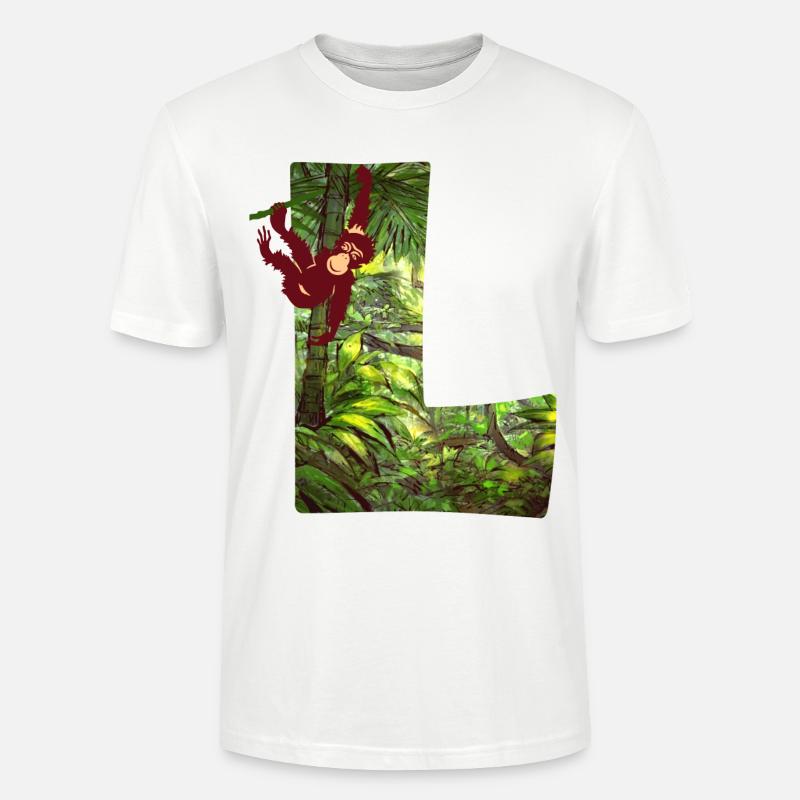 dschungel mit affe l - Stanley/Stella Unisex Bio-T-Shirt CRAFTER - Weiß