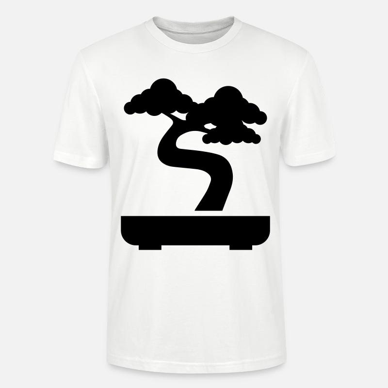 Bonsai icon Symbol - Stanley/Stella CRAFTER Unisex Organic T-Shirt - white