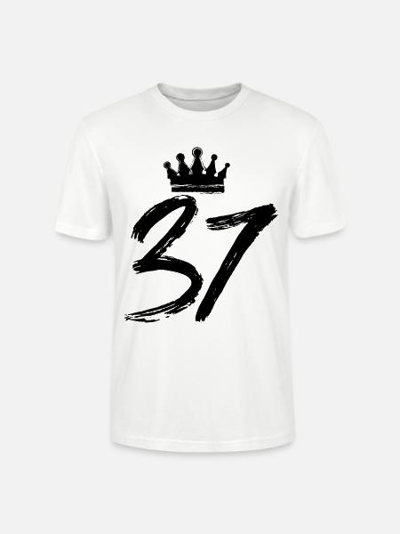 37 Couronne numérique - T-shirt bio CRAFTER Stanley Stella Unisexe - blanc