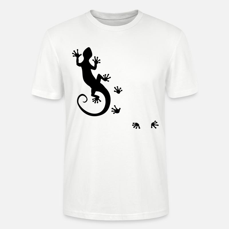 running gecko - Stanley/Stella Unisex Bio-T-Shirt CRAFTER - Weiß
